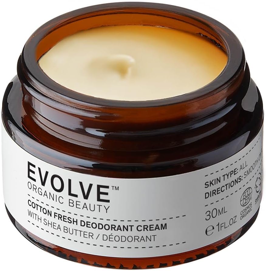 Cotton Fresh Natural Deodorant Cream - Vegan - Certified Organic Deodorant (30ml)