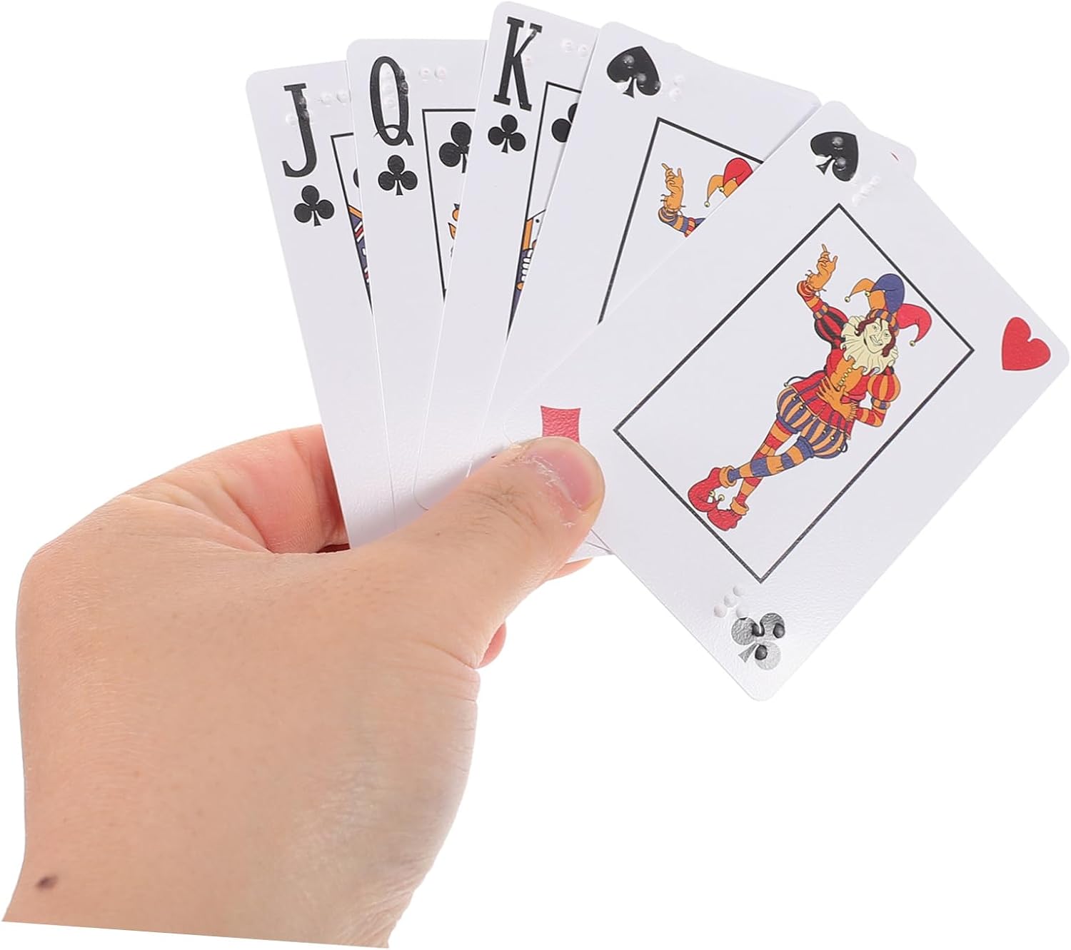 Braille Playing Cards Visually Impaired Compact and Portable Deck for Fun Games and Learning Activities for Seniors and Blind Adults