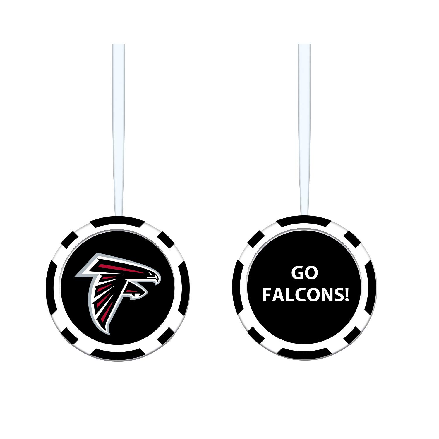 Evergreen Enterprises NFL Atlanta Falcons Game Chip DesignOrnament, Team Colors, One Size