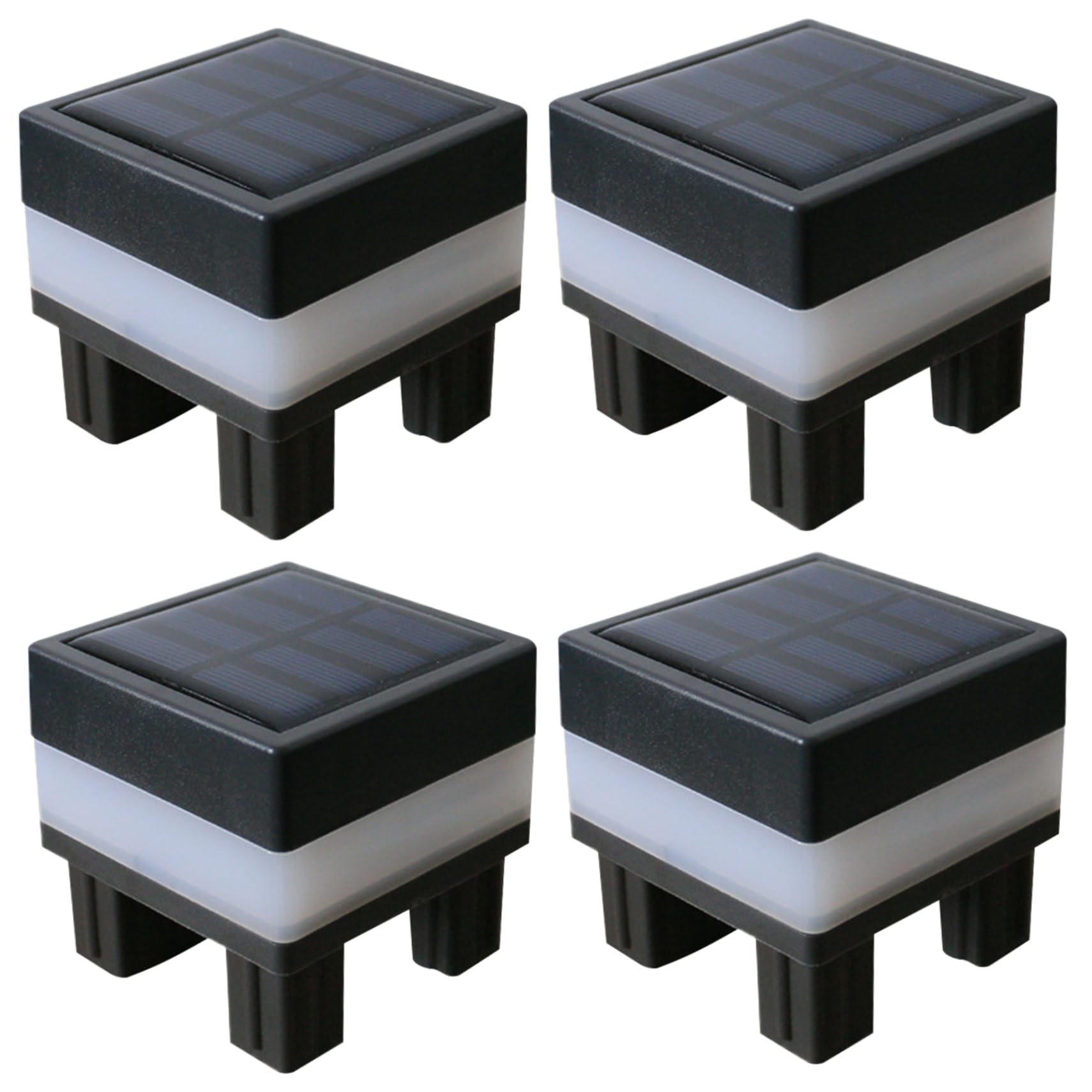 Solar post cap lumières pour sécuriser vos allées sombres sans câblage électrique étanche 4pcs