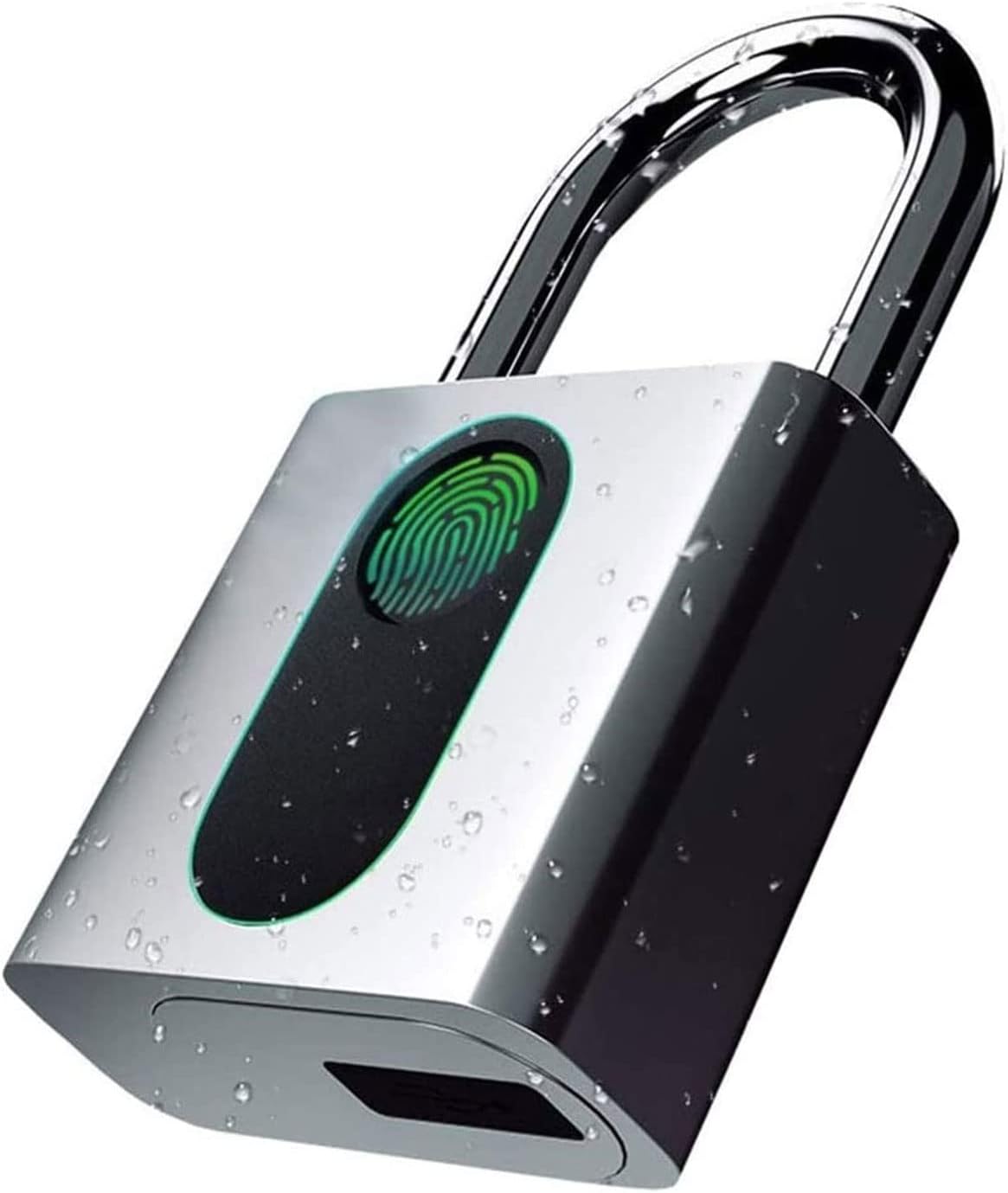 Fingerprint Padlock Smart Keyless Security Lock Fingerprint Lock Outdoor Locker for Gym Door Backpack Luggage Suitcase Bike Office USB Charging