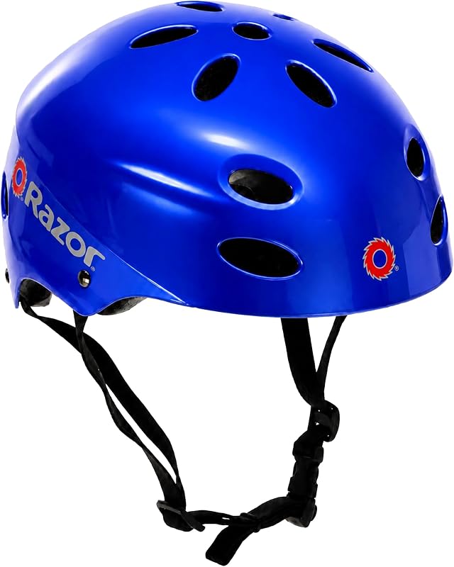 Casco multideportivo para jóvenes Razor V-17 - Casco infantil aprobado por la CPSC con correa ajustable - Casco duradero con acolchado de espuma para ciclismo, patinaje y otros deportes al aire libre