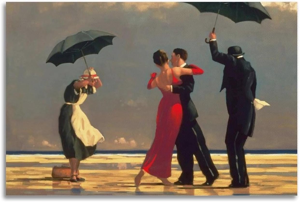 Edward Hopper Painter's Work《Dancing in The Rain》printed Posters Wall Art Picture Painting Canvas Prints Artworks Bedroom Living Room Decor 20x30inch(50x75cm)