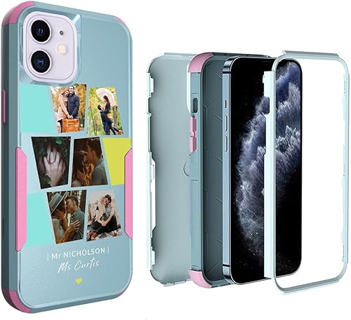 Vista 37 de Funda de teléfono con fotos personalizada para iPhone 11 Pro Max, diseño de collage de imágenes personalizadas, fundas personalizadas para impactos