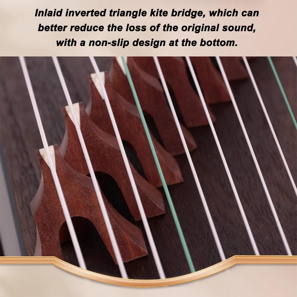 88CM/21 String Paulownia Guzheng, w tym zagęszczona torba do przechowywania + akcesoria, dla początkujących