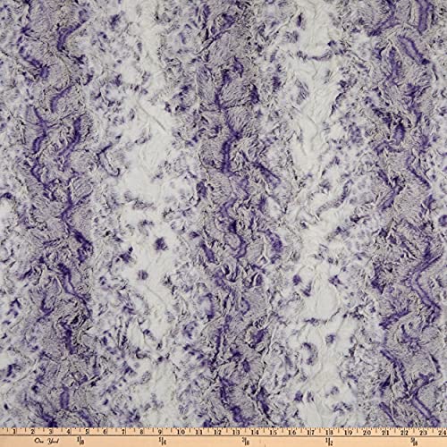 Luxurious Shannon Minky Cuddle Snowy Owl Fabric in Viola - Soft Plush Material for Cozy Creations by The Yard