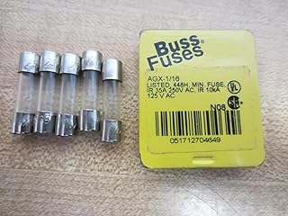 Bussmann AGX-1/16 Buss AGX116 Fuse 1/16A 250V (Pack of 5)