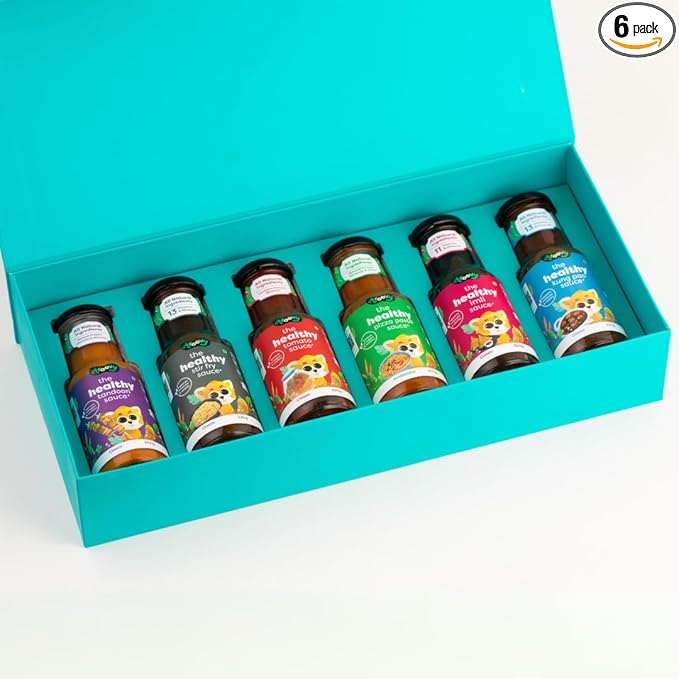 Troovy Healthy Sauce Dips Spread Gift Box (Tomato, Tandoori, Pizza Pasta, Stirfry, Kung pao, Imli) | 100% Chemical Free | No MSG | No Processed Sugar | All Natural Ingredients 1300 gm (Pack of 6) Diwali Gift Box