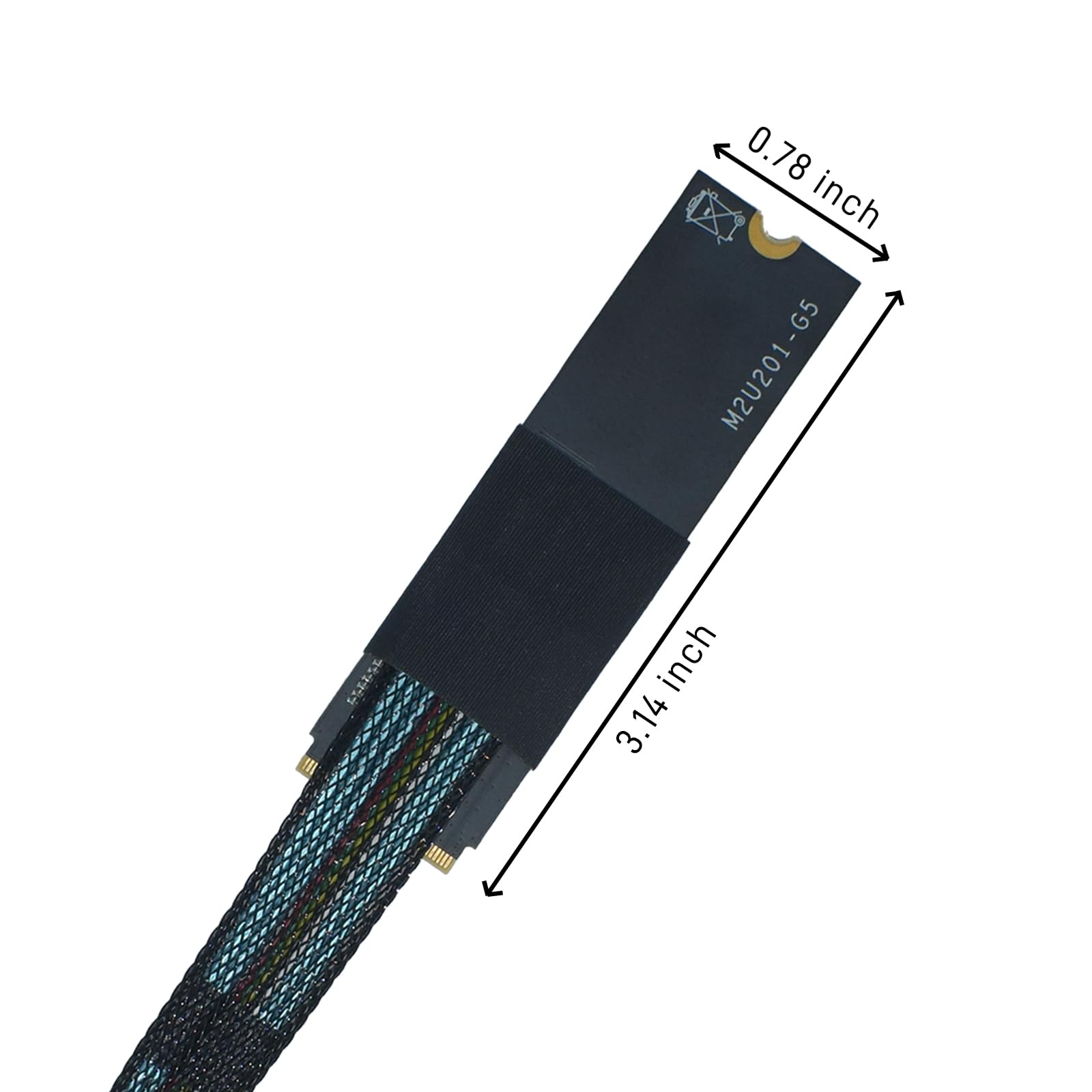 Cable PCIe 4.0 M.2 a U.2 SFF-8639, salida izquierda