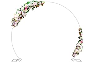 7.2 ft arch backdrop stand complements your special day with round bling