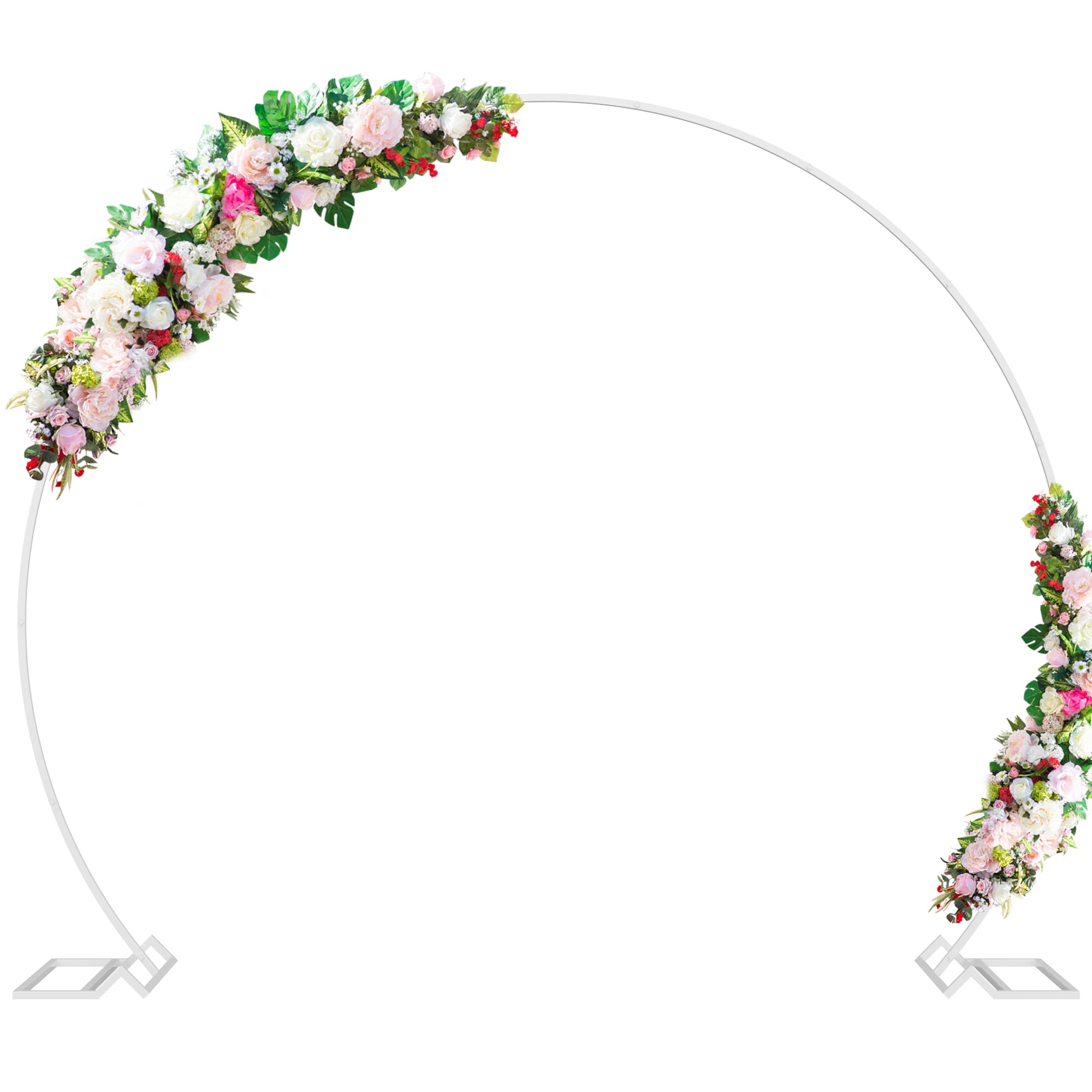 Wokceer Wedding Arch 7.2FT Round Backdrop Stand Metal Circle Backdrop Stand Circle Balloon Arch Stand Frame for Birthday Party Bridal Shower