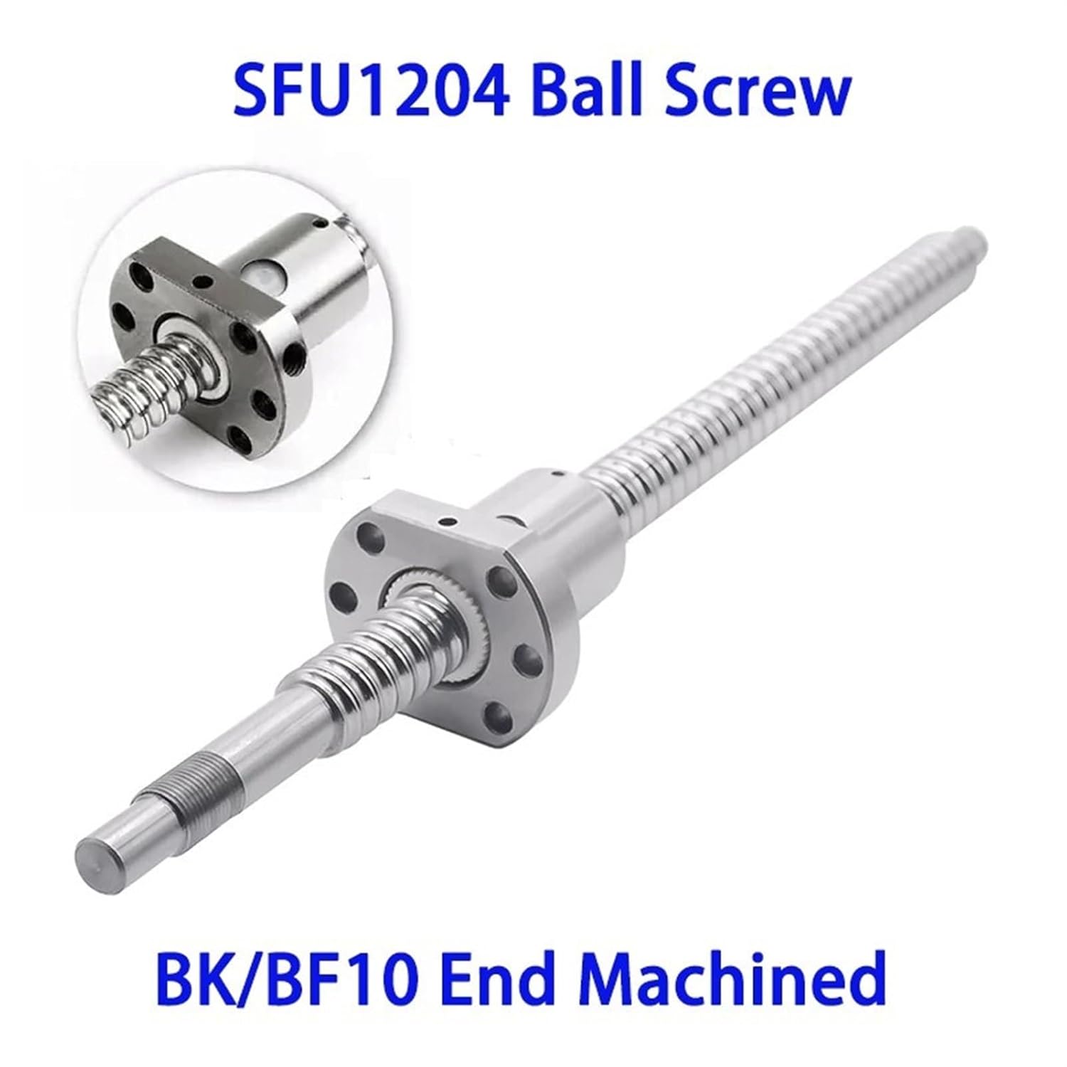 Linear Motion Ball Screw Machine Parts SFU1204 Ball Screw Linear Motion 200 300 500 550mm C7 Roller Ball Screw with Single Ball Nut for Parts BK/BF10 End Machined(550mm with nut)