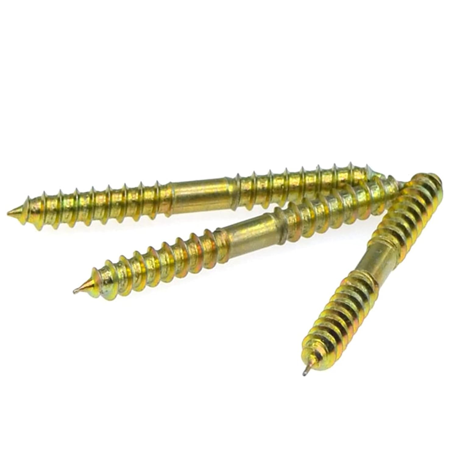 12/24 Pcs 5x30/40/50/60mm Hanger Bolts, Double Ended Screws, Self-Tapping Thread, Double Threaded Screws,Wood to Wood Dowel Screws for Wood Connecting (12, 6x50mm)