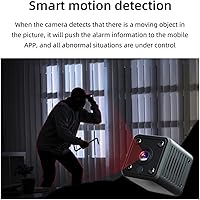 Vista 6 de Mini cámara IP Cámara para mascotas Cámara de puerta Monitoreo profesional Lente gran angular de 155 ° Visión nocturna Detección de movimiento