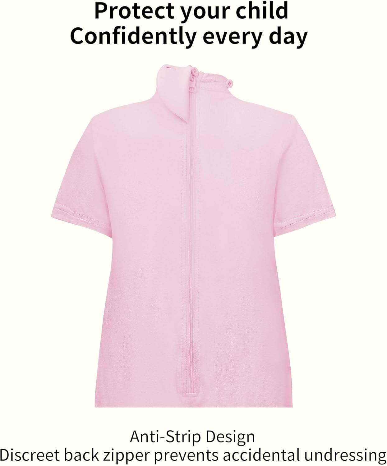 Adaptive Clothing for Kids Special Needs Autism Sensory Jumpsuit Anti-Strip Romper with Back Zipper Sizes 3-16 Years - Image 2