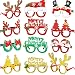 Frienda Christmas Glasses Frame Christmas Tree Glasses Christmas Decoration Costume Eyeglasses Creative Funny Eyewear for Xmas Holiday Favors, Assorted Styles 12 Pieces (Christmas Style Set)