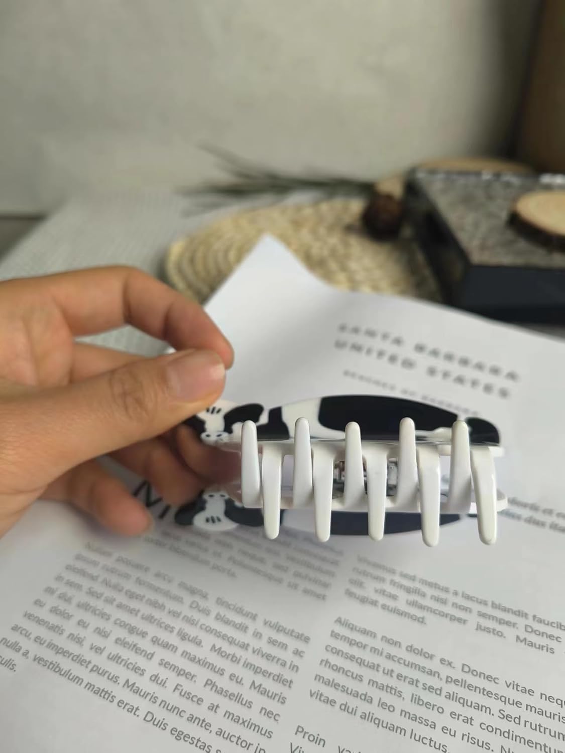 Generic Hair Clip, Cow Shape, Acetate Material, Hair Dairy Cow Claw Clip Accessories. (Cow), Clear - Image 7