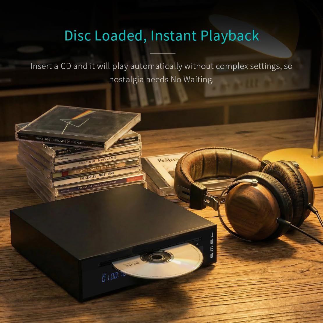 Amazon.com: SMSL PL20 CD Player CS43131×2 Chip CD Ripper Bluetooth