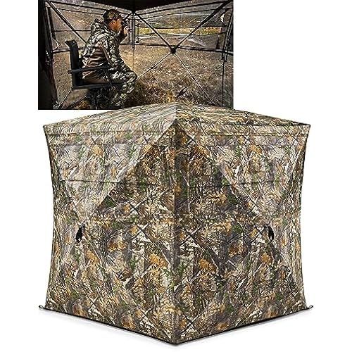 TIDEWE Hunting Blind, 270°/360° See Through Ground Blind