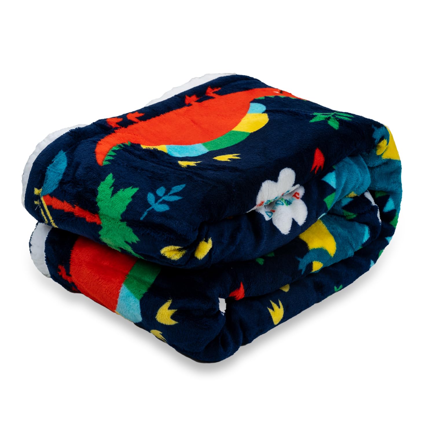 Mee Mee Soft Double Layered Baby Blanket with Dinasour Printed - Ultimate Comfort for Newborns (100 CM X 140 CM) 0-12 Months (Navy Blue)-image-5