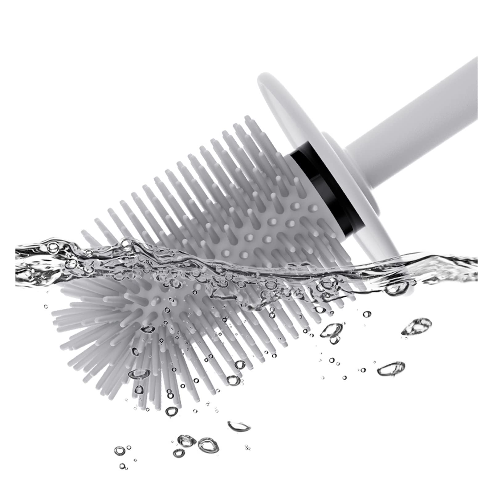 Escobillas de Baño/Escobilla WC Silicona Inicio for el baño Cepillo for el baño del baño Juego de inodoro montado en el baño de almacenamiento resistente y duradero Cepillo for el baño conveniente Cep