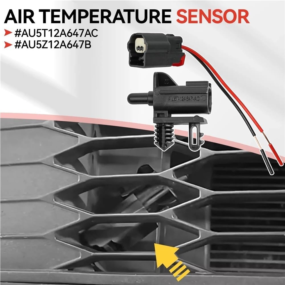 Car Temperature Sensor Climate Sensor for Mondeo Mk5 2014-2019 Ambient Temp Air Temperature Sensor Connector AU5T12A647AC AU5Z12A647B AU5Z-12A647-B