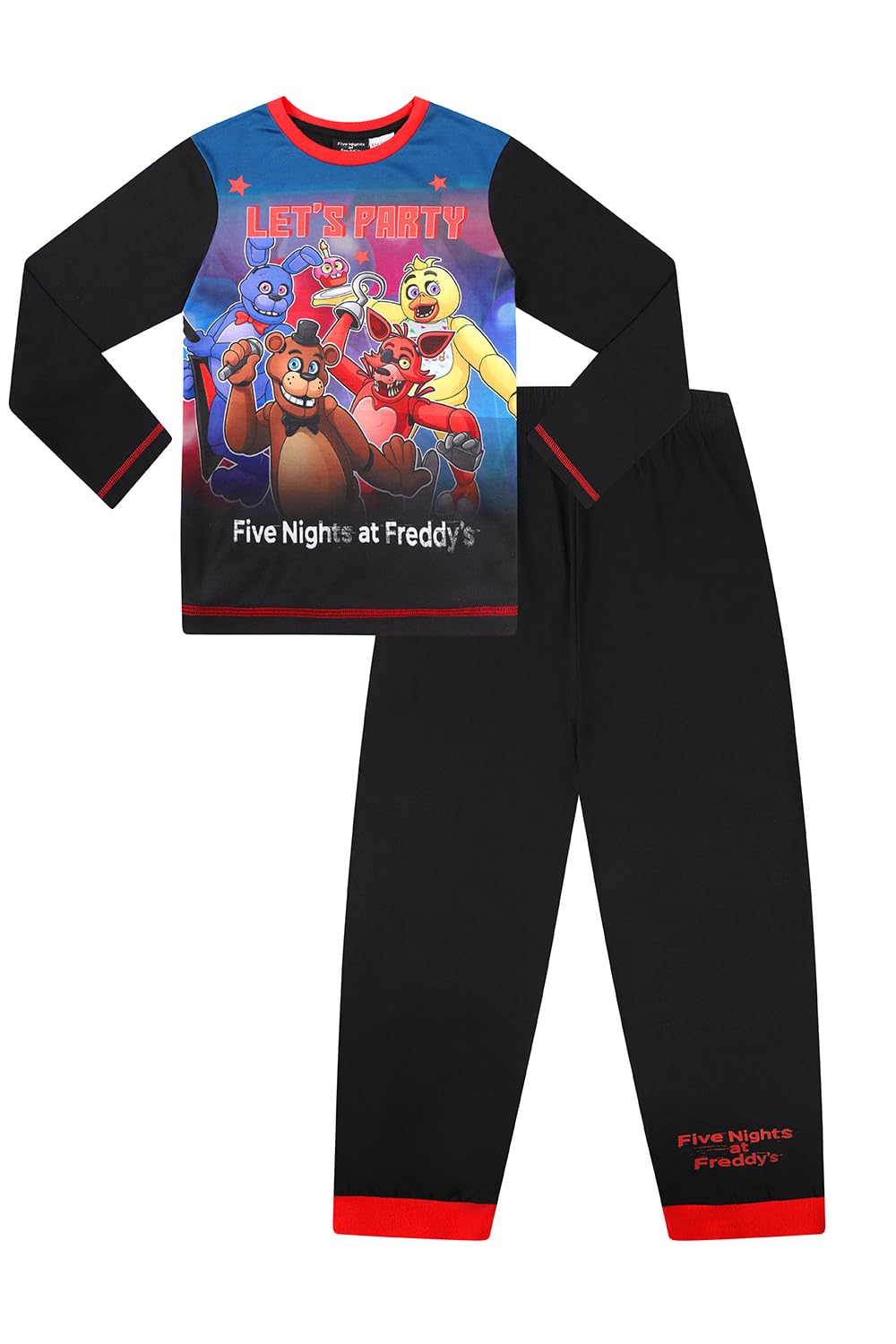 Five Nights At Freddy's Black Long Pyjama Set (8-9 Years)
