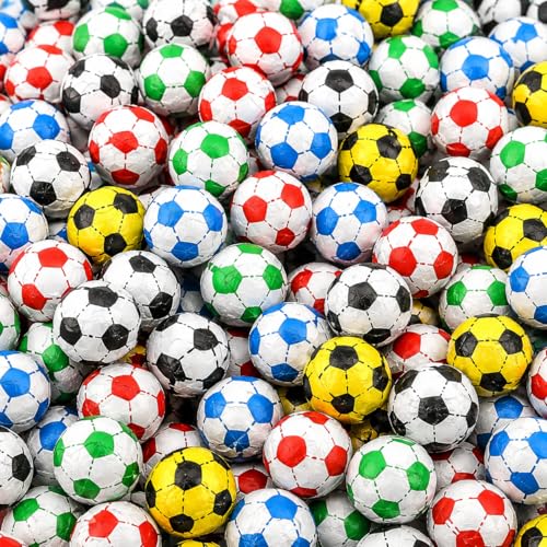 GRO VITS Chocolate Footballs 250g Foil Wrapped Chocolate Balls Party Sweets Perfect for Football Parties
