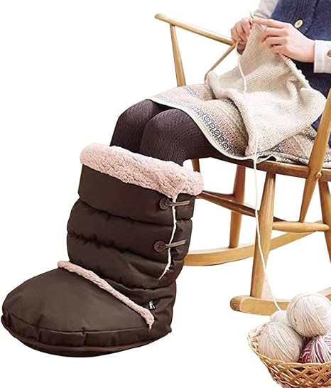 Amazon Foot Warmer フットウォーマー 足入れクッション 足ぽかグッズ 足枕 防寒 電源不要 ひざ下まで暖かい モコモコ ボア生地 ベージュ 足枕 オンライン通販