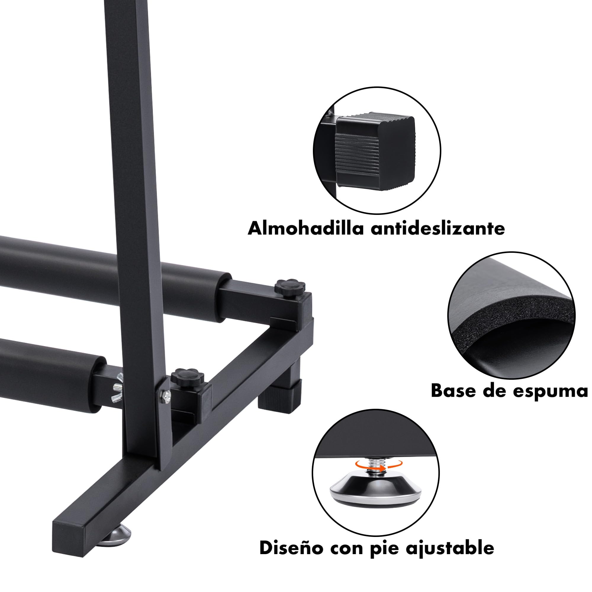 Soporte Guitarra de suelo para 5 instrumentos | Rack plegable universal para guitarra eléctrica, acústica o bajo | Estructura metálica resistente con protección de espuma y montaje sin herramientas
