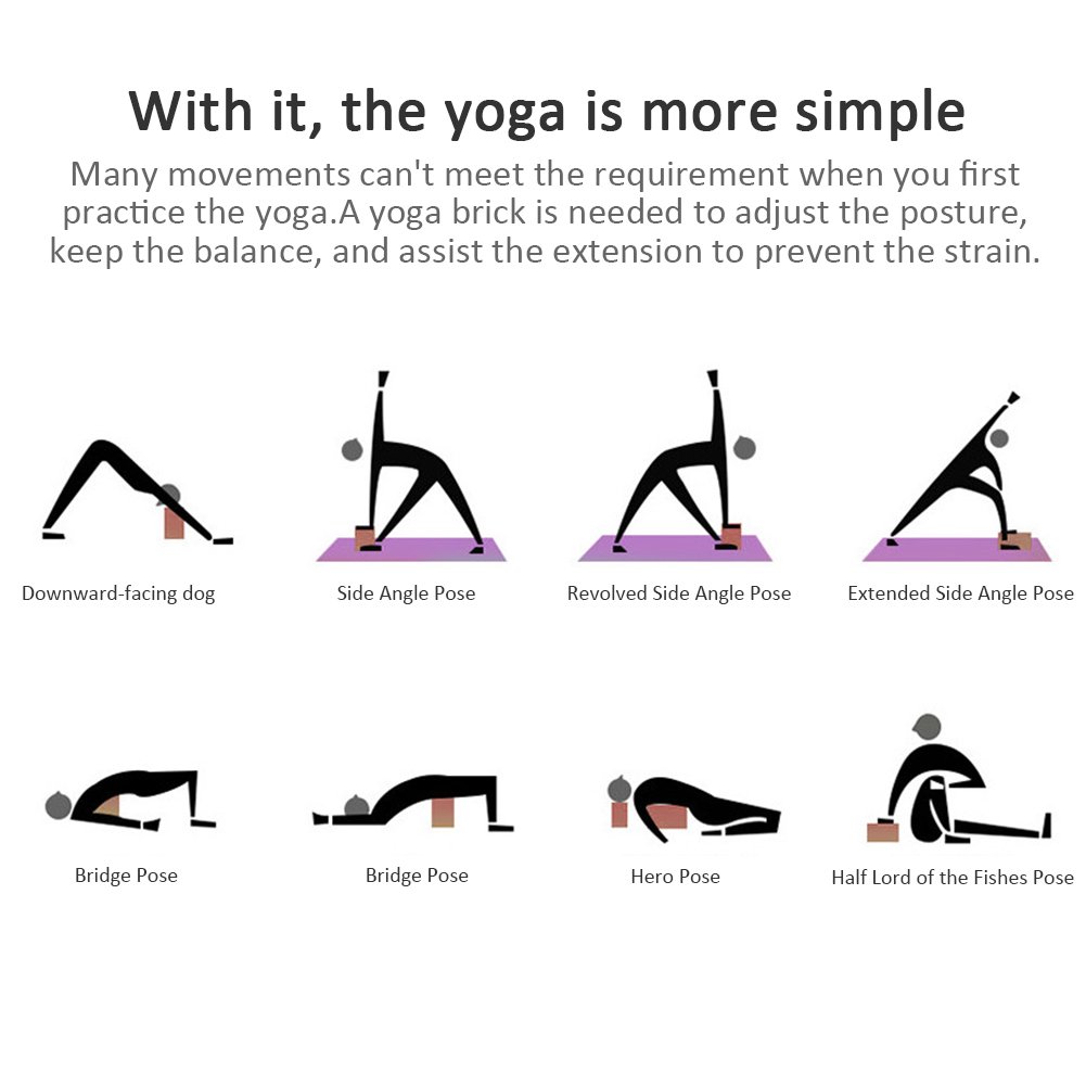 Bloques De Yoga De Bambú Ladrillos De Madera Maciza Yoga Block Rodillo De Espuma Liviano Entrenamiento De Ejercicios Gimnasia