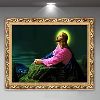 OFFA Quadri Moderni Soggiorno, Gesù Foto Incorniciata della Tela di Canapa di Arte della Parete, Cattolico Arte Gesù Decorazione della Parete della Divina Misericordia, 12x16 Pollici
