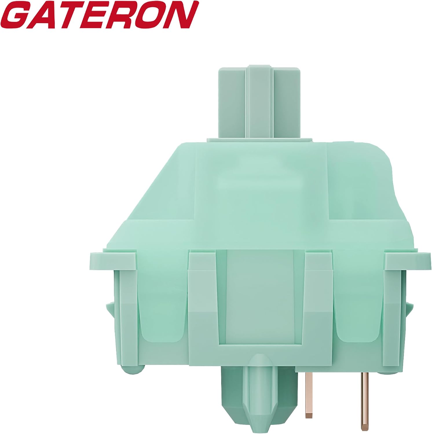 GATERON Milky Yellow Series Mint Dual-Stage Spring Switches for MX Mechanical Keyboard, 5-Pin Linear/55gf/Factory Pre-lubed/Plug-in LED Switches(Plug-in LED,72Pcs) image 3