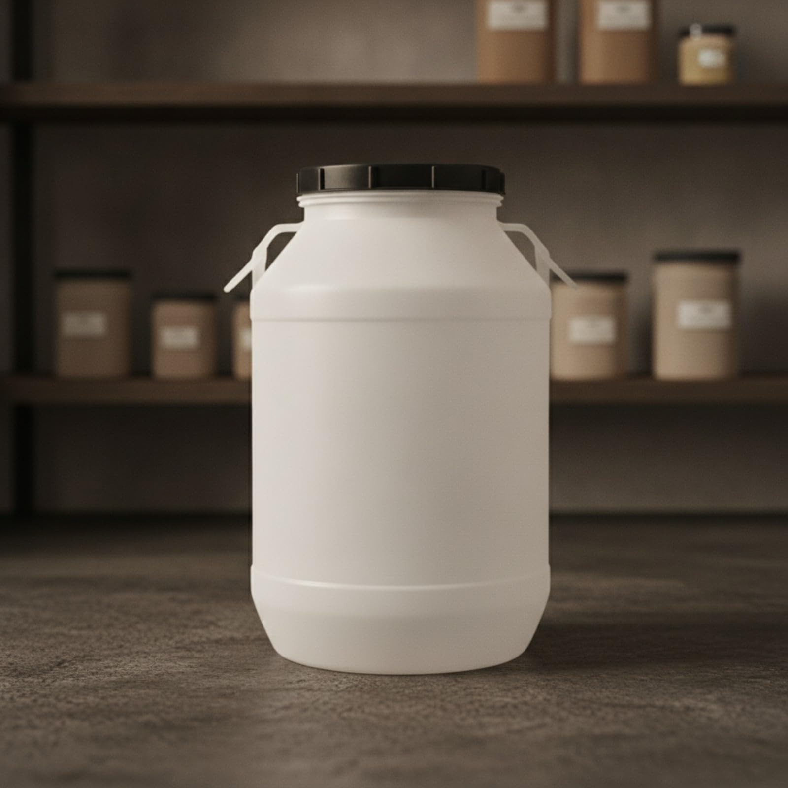 Fût Stockage en Plastique | Robuste, Réservoir d'eau, Étanche, Conteneur, pr Cuisine, Atelier, 75L, Robinet À Poignée Jaune