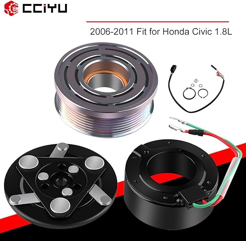 Miniatura 5 de cciyu Embrague del compresor del aire acondicionado compatible para Honda Civic 1.8L 2006-2011 Asamblea de compresores de reparación de automóviles