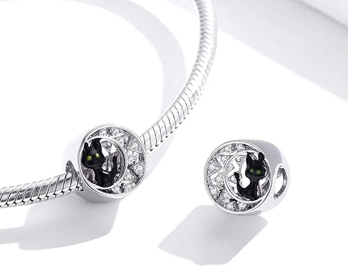 Miniatura 3 de Abalorio de calabaza de plata de ley 925 con diseño de bruja, fantasma, calavera, Halloween, aniversario, para pulsera Pandora