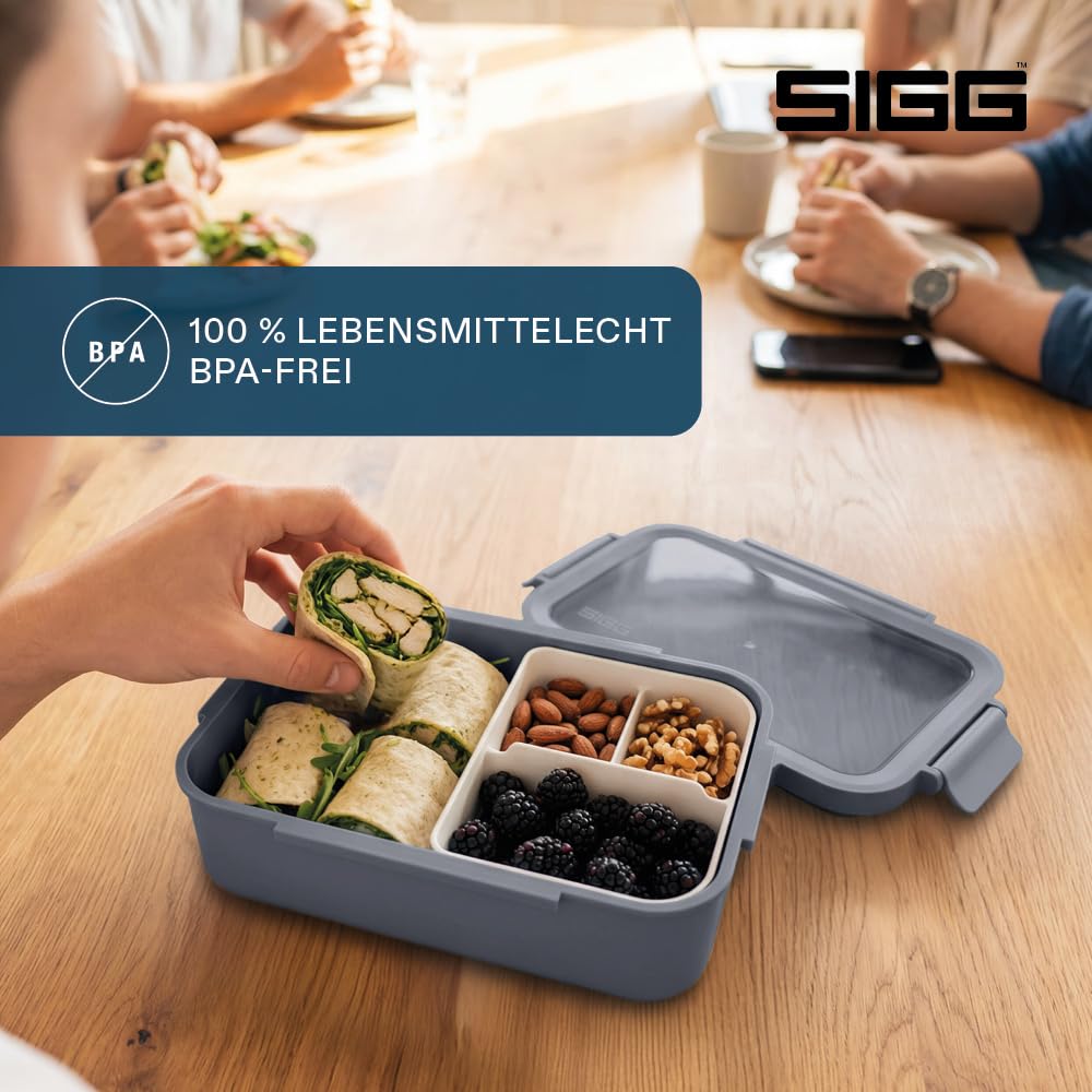 Sigg - NIMO Lunchbox L - Auslaufsicher - Trenner - Mikrowellen- & Spülmaschinengeeignet - BPA-frei - Leicht - Swiss Design - Für Arbeit & Schule - 1.3 L