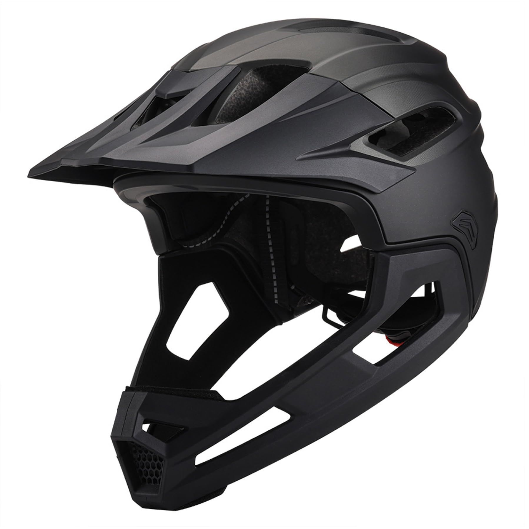 STREAMVOY Full Face Mountain Bike Helmet for Adults - Removable Chin Bar & Visor, Adjustable Ventilation System, Lightweight EPS Protection (CE EN1078 Certified)