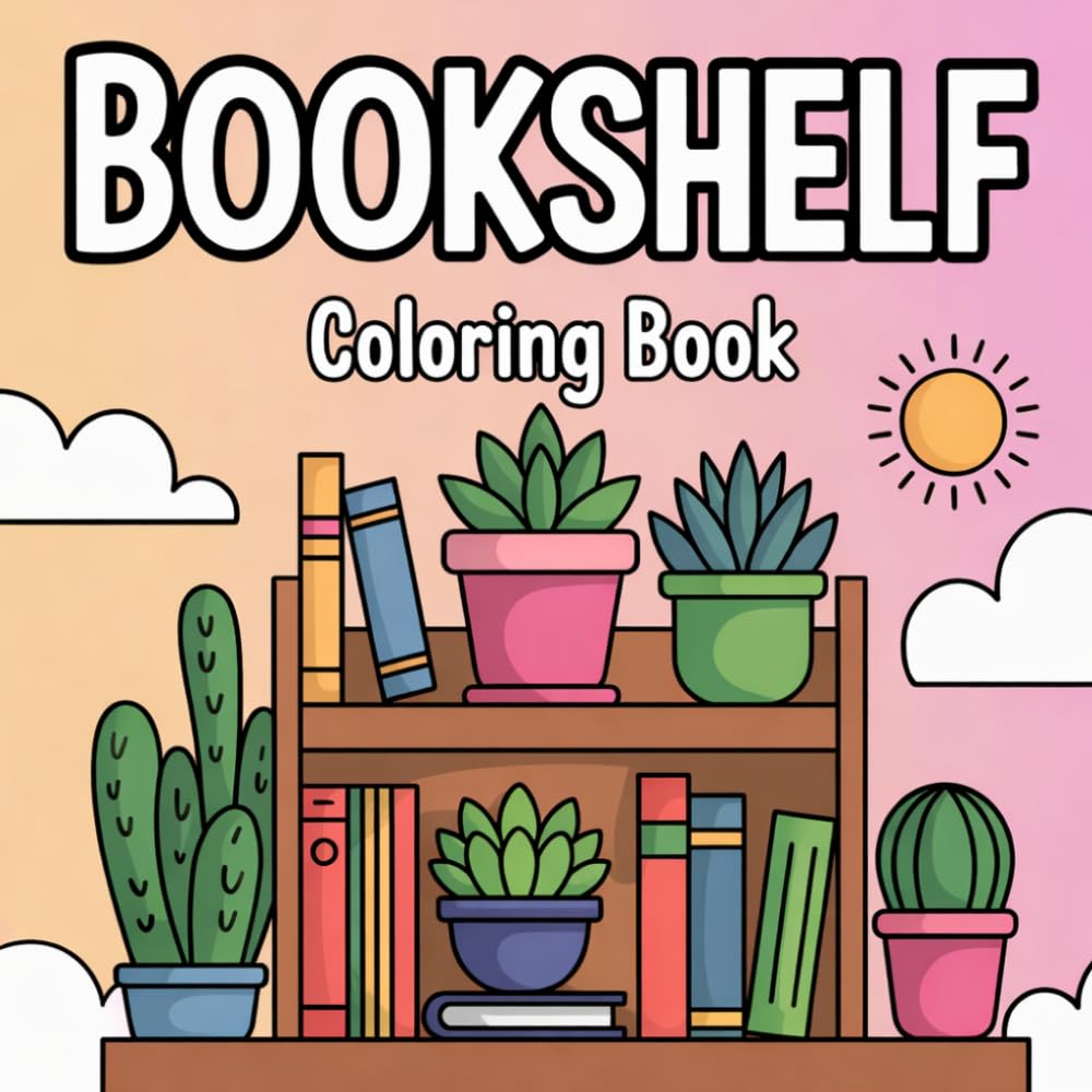BookShelf Coloring Book For Teens And Adults: 105 Coloring Pages
