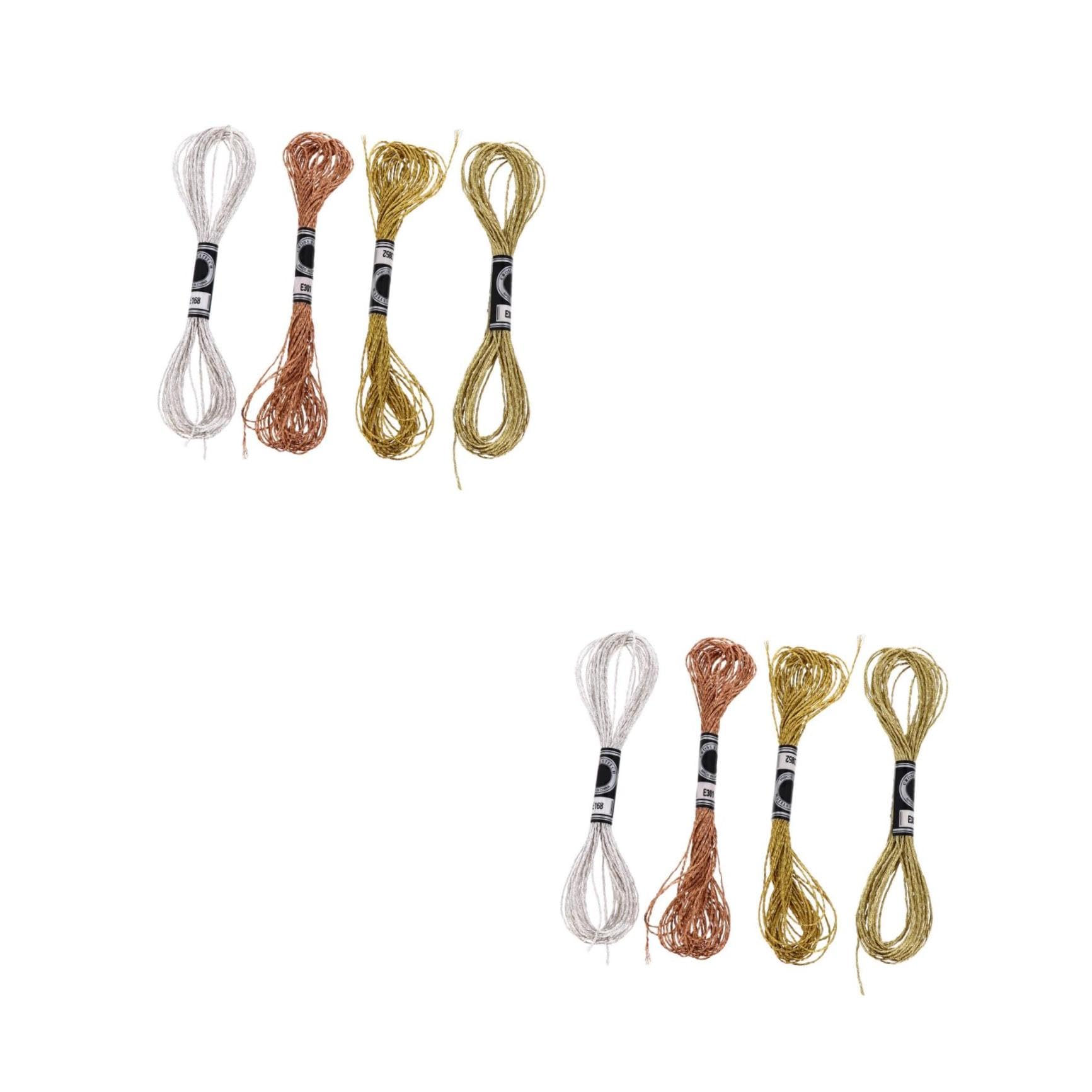 OSALADI 2 Series Hilo Metálico Para Punto Cruz De De Diy Para Manualidades Y Pulseras Colores Vibrantes 16 Piezas X 2