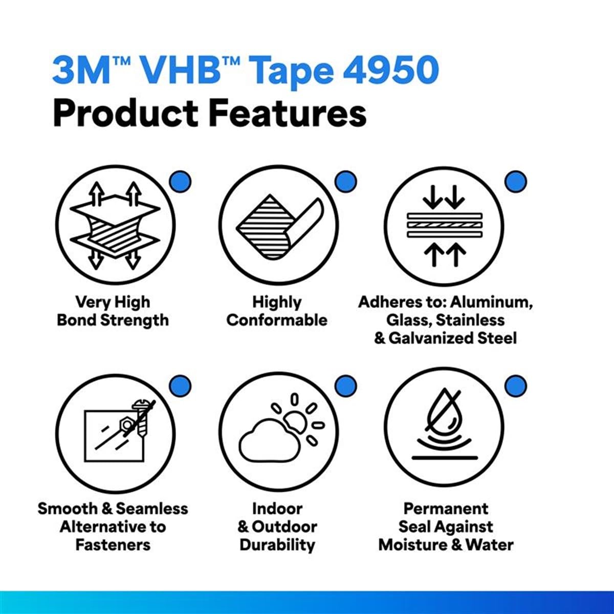 TapeCase 6-1-4950 4950 - Cinta VHB (15,24 x 1 m)