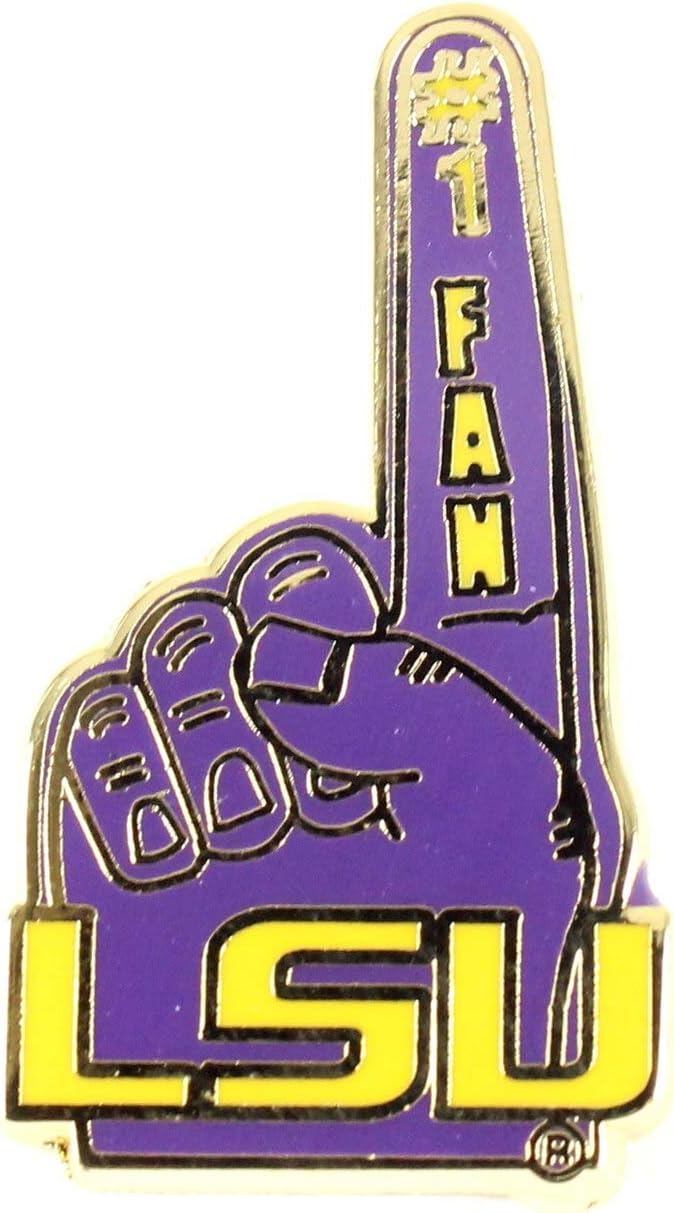 NCAA LSU Tigers #1 Fan Pin : Sports Related Pins : Sports & Outdoors