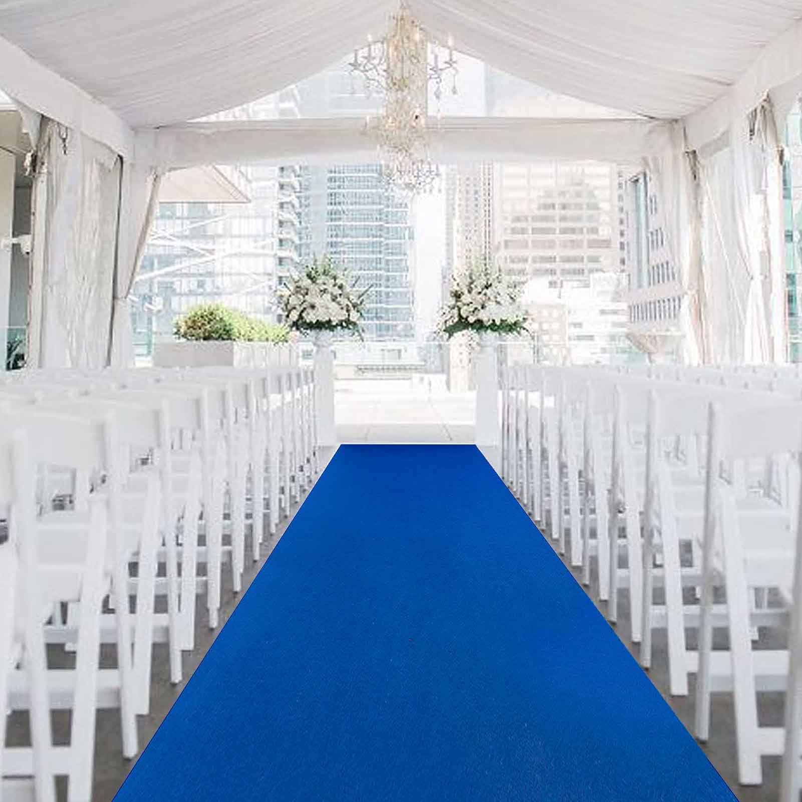 Royal Blue Aisle Runner for Wedding CeremonyCarpet Rug 50FT Long Outdoor Luxury Runway Carpet Durable Hallway Decorations for Christmas Party : Home & Kitchen