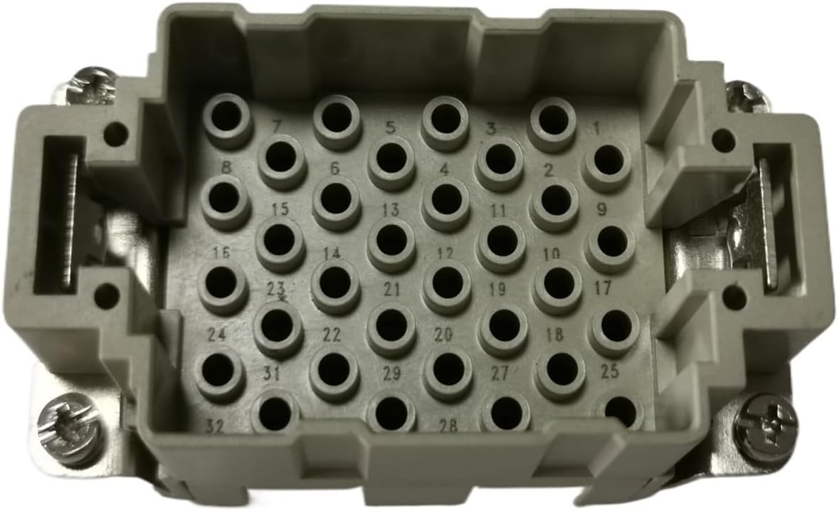 Heavy Duty Connector HDC-HEEE-032-MC Male Insert 32-Pin 16A 500V Rectangular Plug