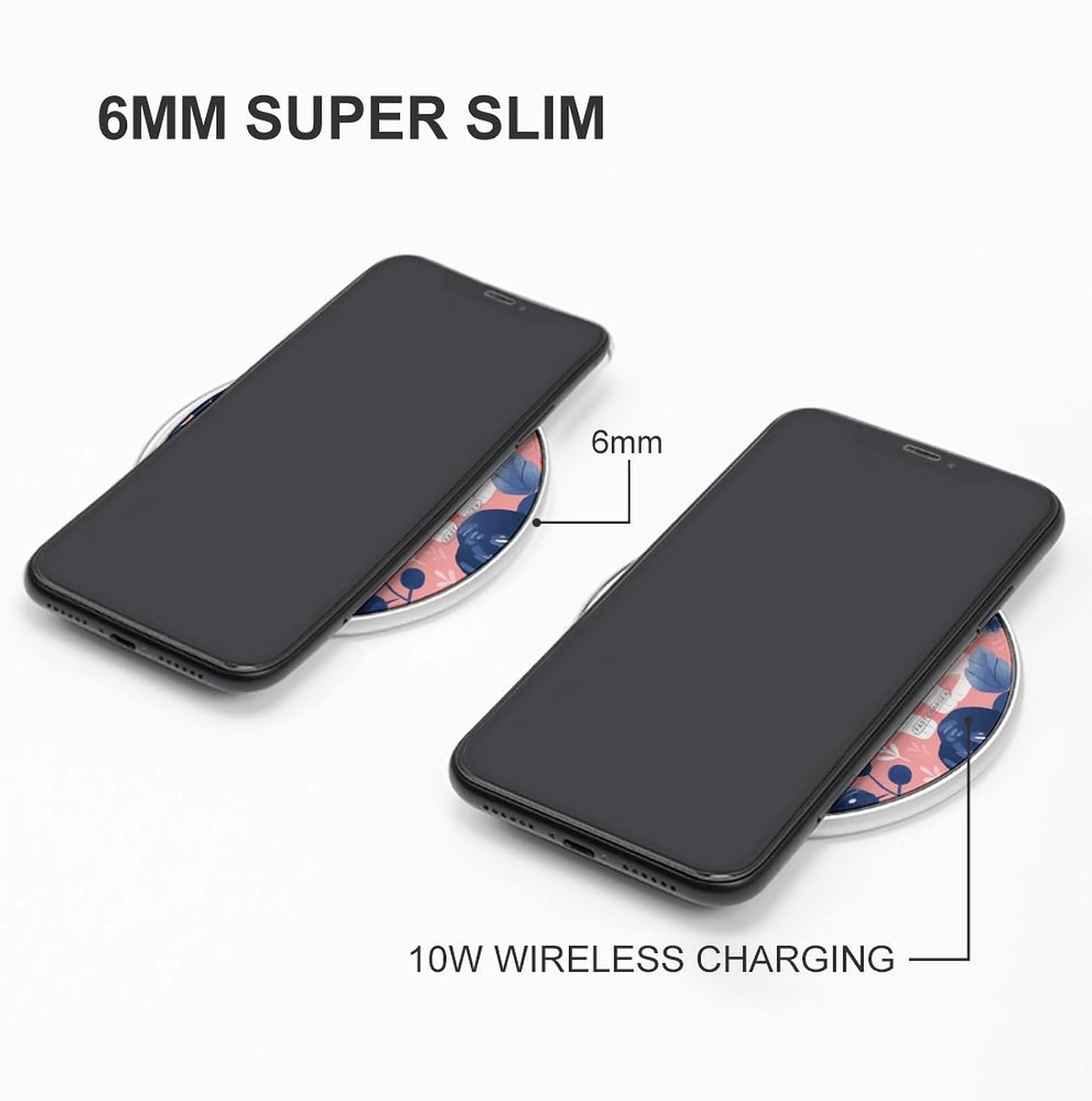 Berry Style and Cat Wireless Charger Portable 10W Fast Wireless Charging Pad Compatible with Phone Ultra-Thin Charging Station Lightweight Charger Mat for Travel Home Office Desk image 3