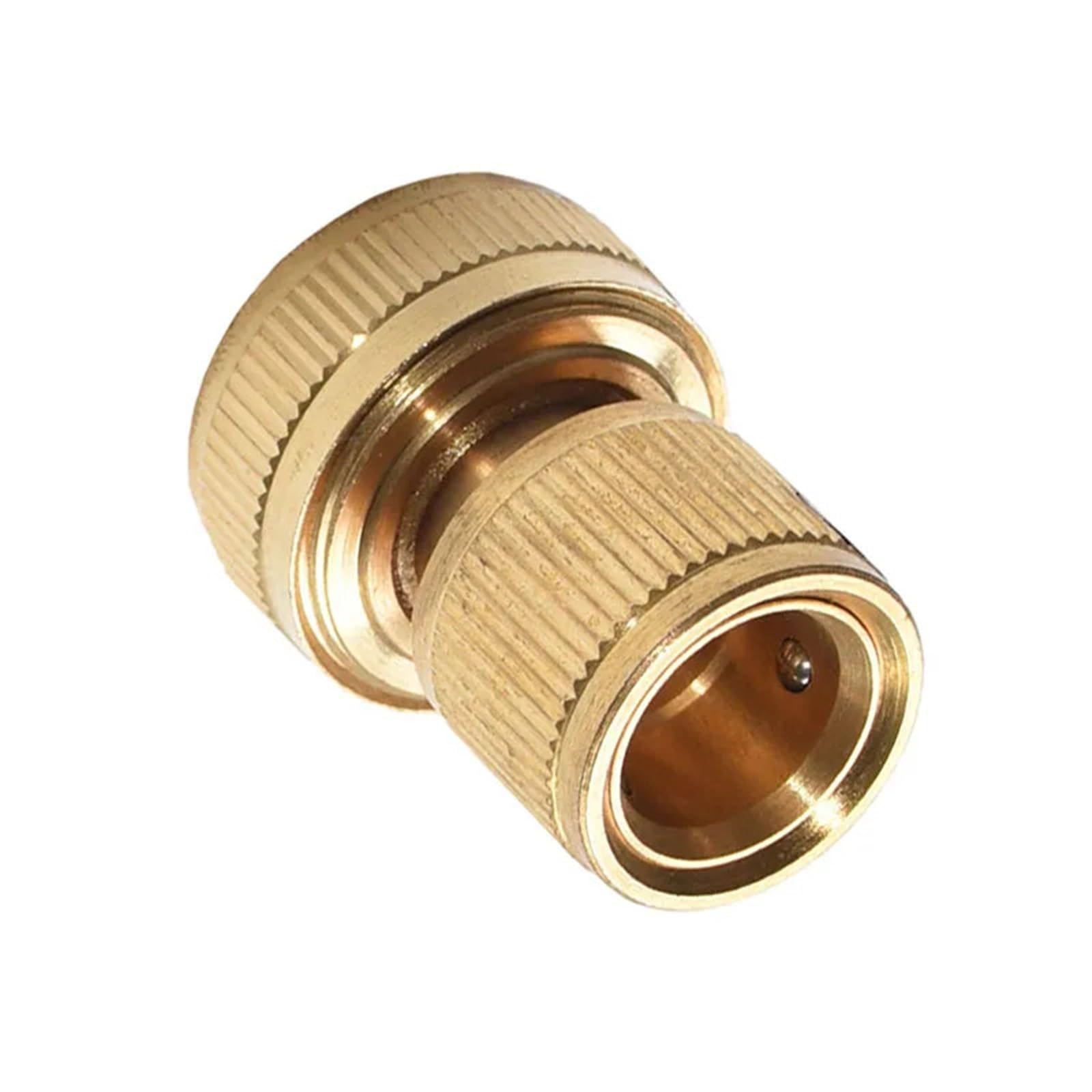 Connettore rapido for Tubo Flessibile in Ottone da 3/4, Rubinetto da Giardino, irrigazione da Giardino, connettore for Tubo Flessibile da 25 mm, Adattatore in Rame Puro, 6 Pezzi