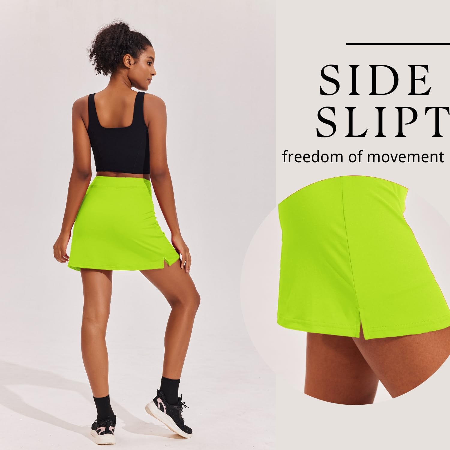 Ekouaer 16“ Golf Skorts for Woman with Inner Pockets Silicone Grippers Tennis Skirt Quick Dry Athletic Pickleball Skort - Image 3