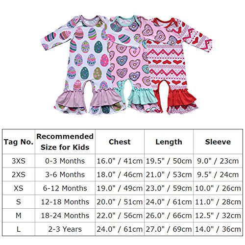 Newborn Baby Girls 1St Valentine’s Day Birthday Outfit Love Heart Romper Easter Egg Bodysuit Toddler Little Girl Icing Ruffle Jumpsuit Pants Long Sleeve Homewear Photo Party Clothes Red + Heart 6-12 Months #TOP1