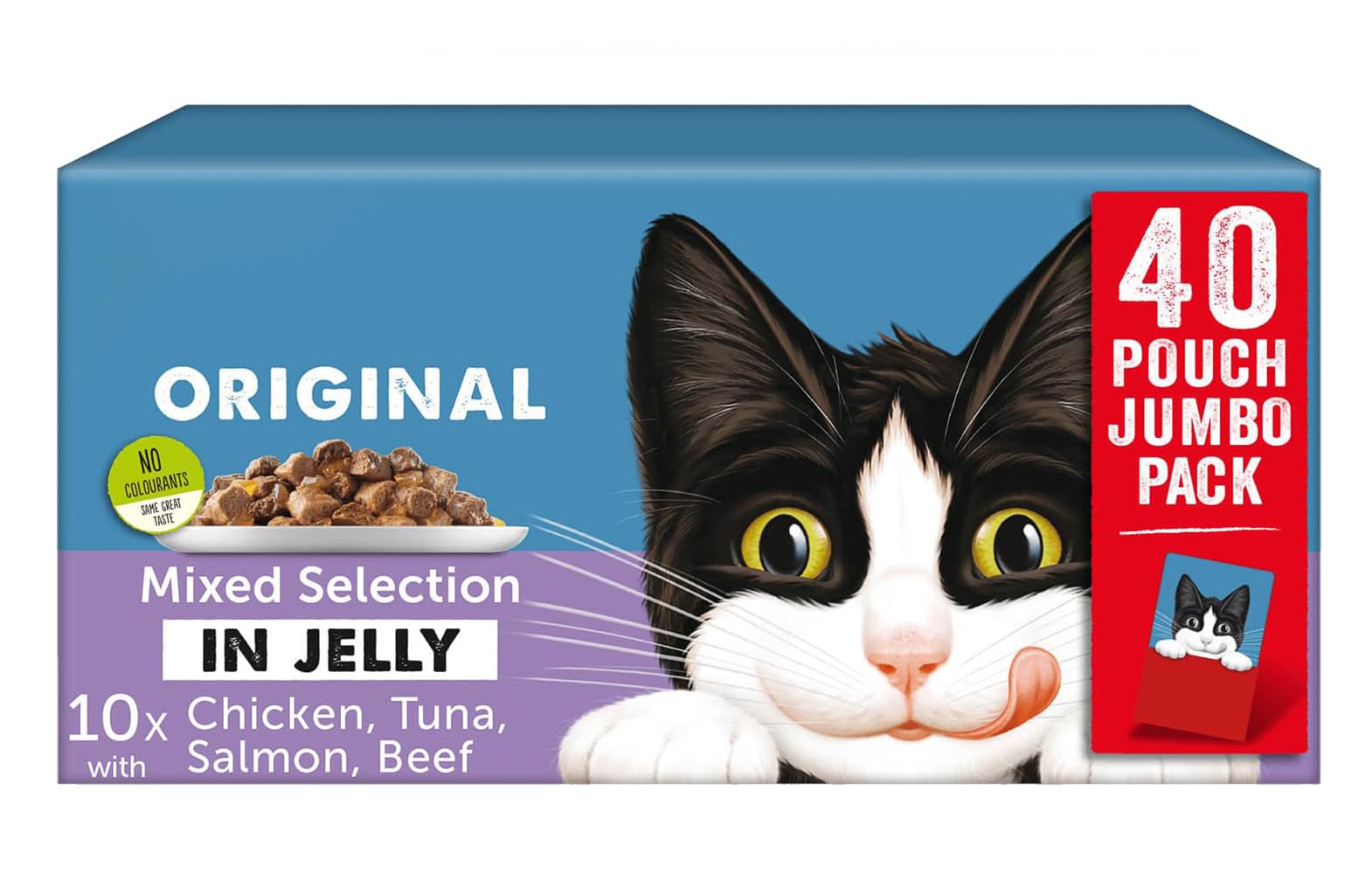 Fizporium Mixed Selection in Jelly Cat Food - Variety and Goodness in Every Bite Cat Food Pouches- Wet Cat Food (40 x 85g)