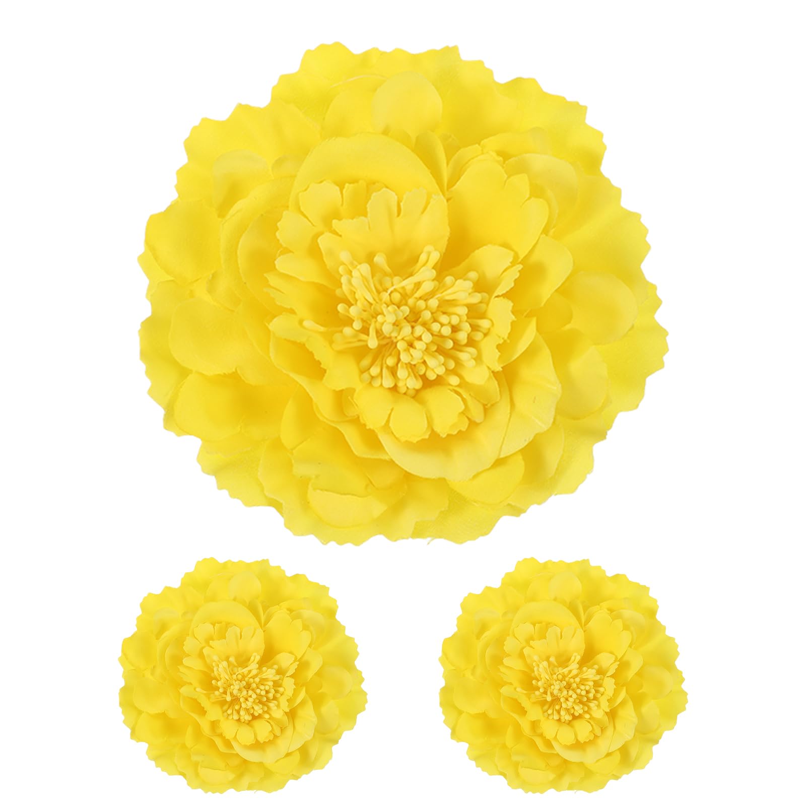 Pince à cheveux pivoine jaune à offrir pour accessoire de mariage et coiffure